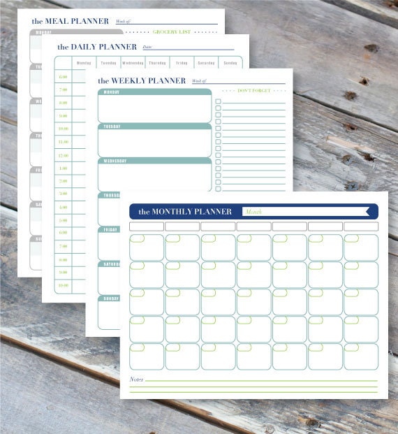 printable to do list planner set daily planner weekly