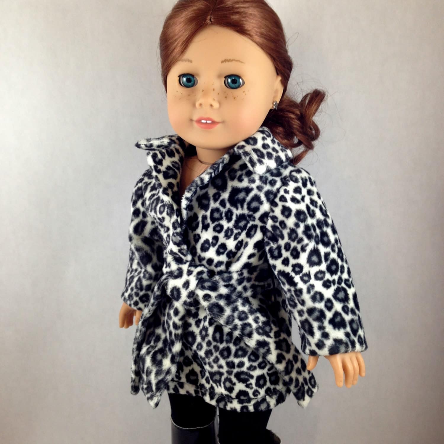Leopard Print 18 Doll Coat American Girl Doll Coat.