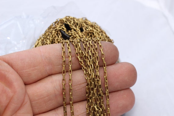 99 Feet Raw Brass Chains 27x46mm Brass Rolo by KJewelryMetal