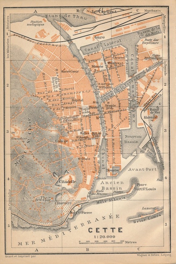 Cette France Antique Map 1914