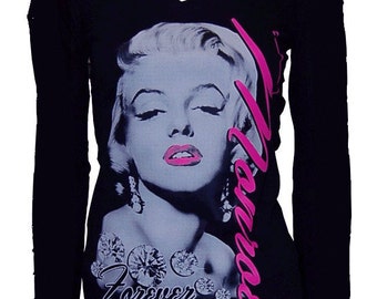 Items similar to Zombie T shirt Marilyn Monroe Brain Stop Pin Up Tee ...