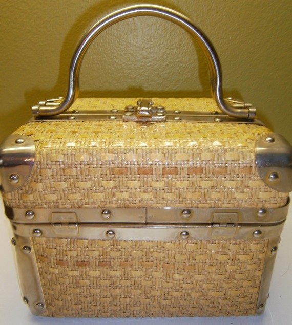 Vintage Box Purse Train Case Delill