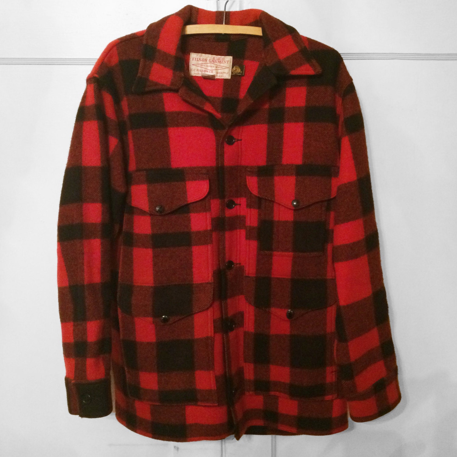 Vintage 100% Wool Filson Mackinaw Cruiser Jacket Size by Exacta
