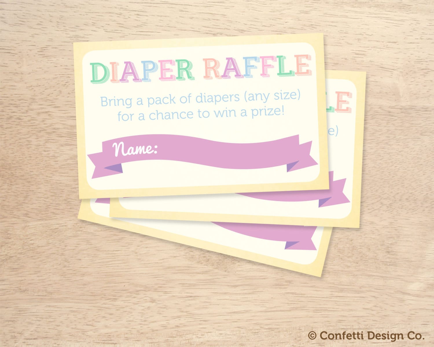 Instant Download diaper raffle tickets printable baby