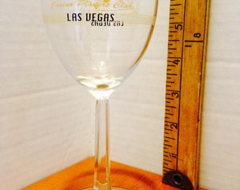 Vintage Las Vegas Casino Players Club Wine Glass
