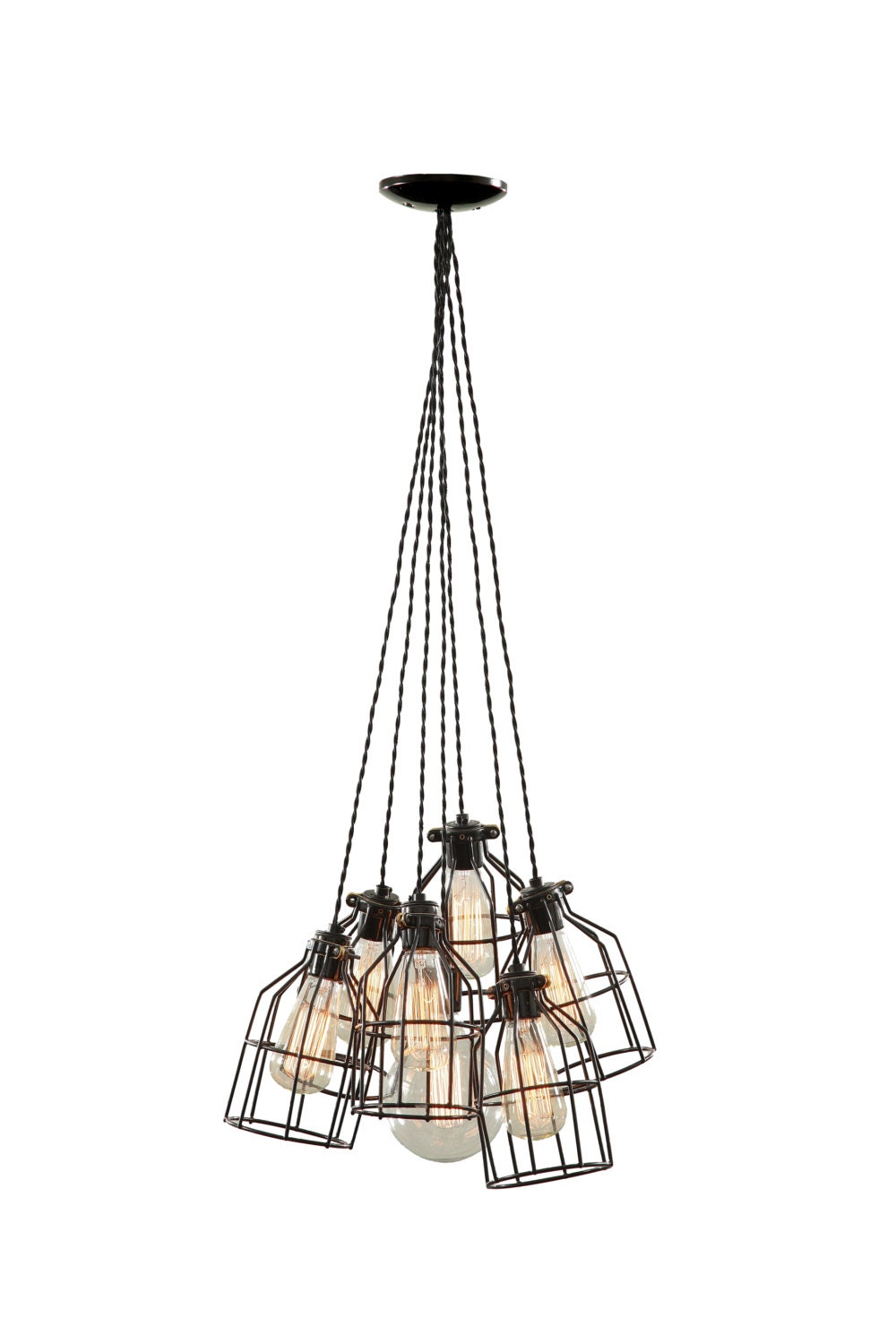 Multi luz de techo moderna iluminación jaula araña