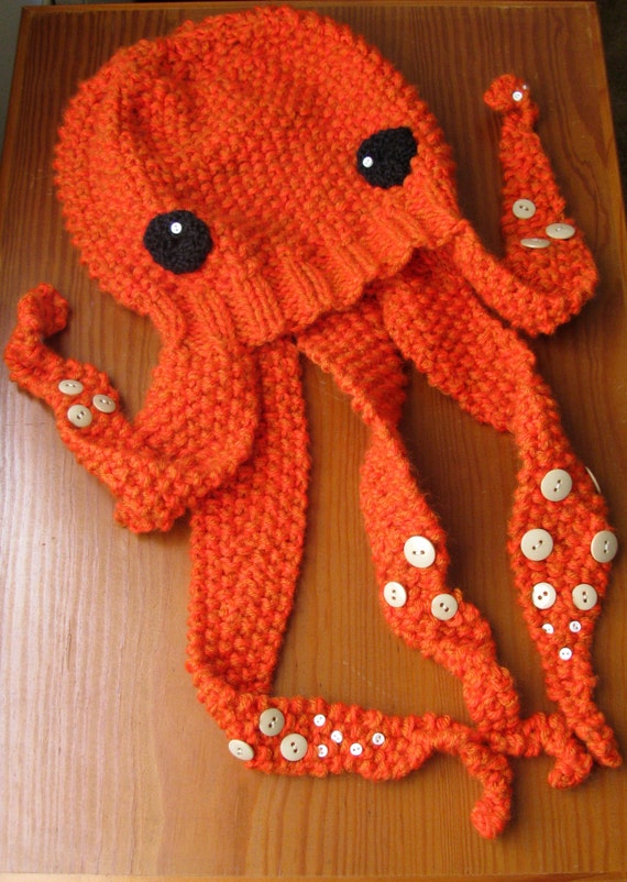 Adorable Knit Octopus Hat Squid Hat