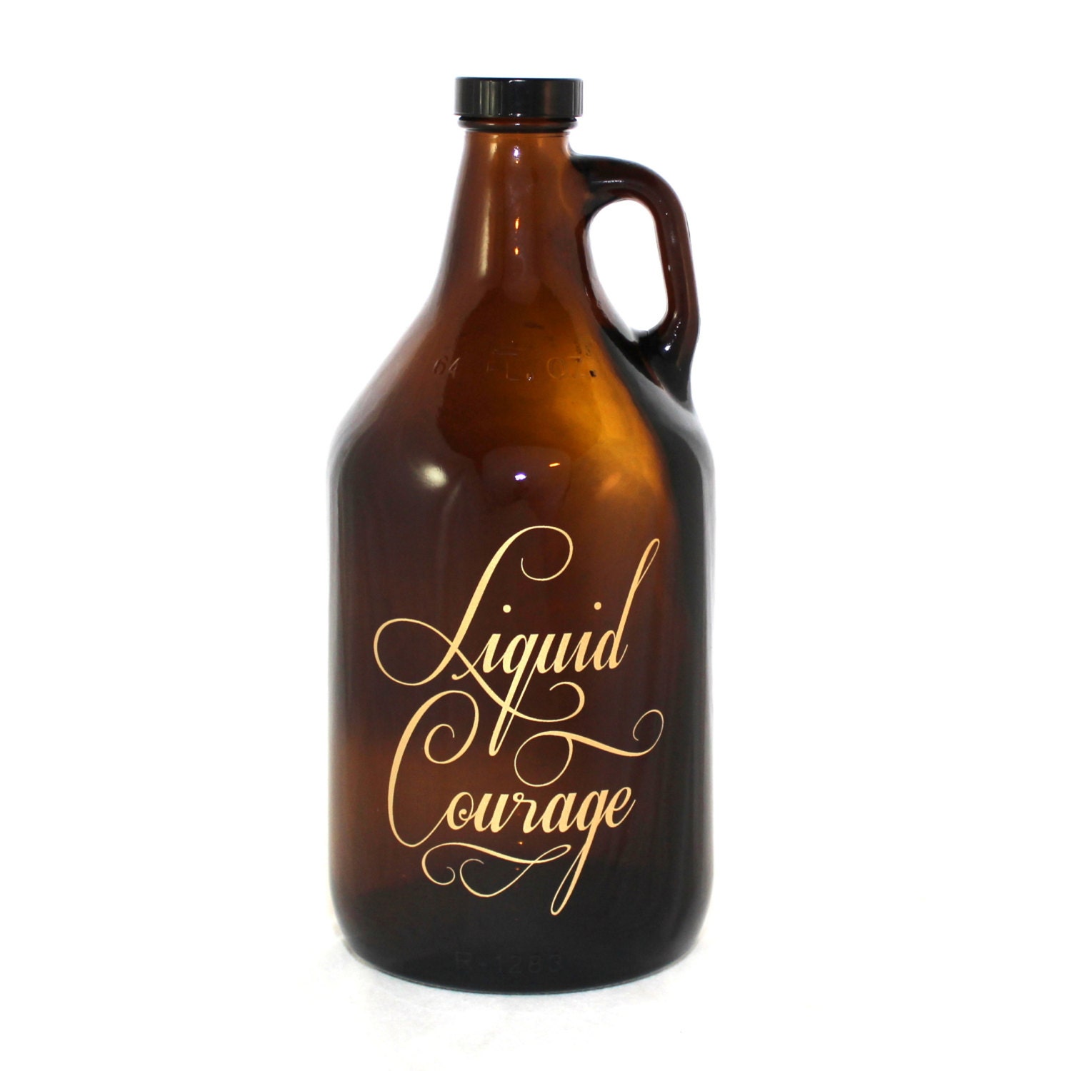 LIQUID COURAGE Growler 64 oz. by LarkAndSpurCo on Etsy