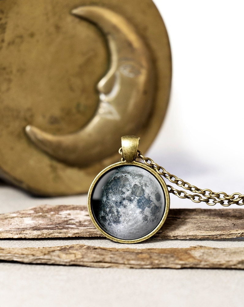 Full Moon Pendant Moon Necklace Moon Pendant Photo Pendant