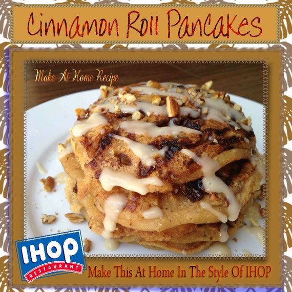 Items similar to Cinnamon Roll Pancakes Copycat Recipe In The Style