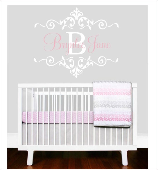 Vinyl Wall Decal Personalized Nursery Bedroom Wall Decal Girls