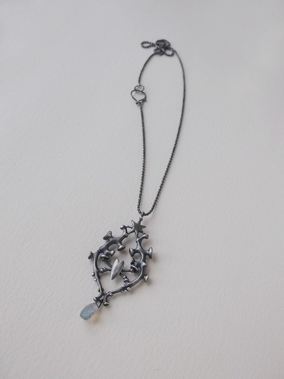 Siren necklace sterling silver mermaid jewelry by Bristorium