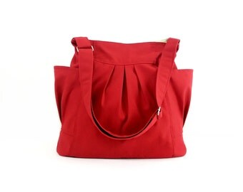 Handbags Cotton bag Canvas Bag Diaper bag Shoulder bag Hobo bag Tote bag Messenger bag Purse Everyday bag Red Jolie