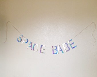 Holographic SPACE BABE Banner