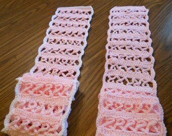 cancer ribbon scarf cancer scarf pink breast cancer awareness scarf knitted cancer scarf hand knit cancer scarf awareness scarf