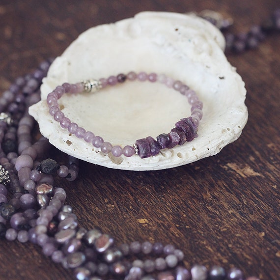Raw Sapphire Bracelet - Raw Gemstone Jewellery