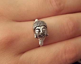 Buddha Ring // Boho Ring // Wire Wrapped Ring // Buddhism // Wire Ring // Silver Ring // Cute Ring // Bohemian Ring // Hippie Ring