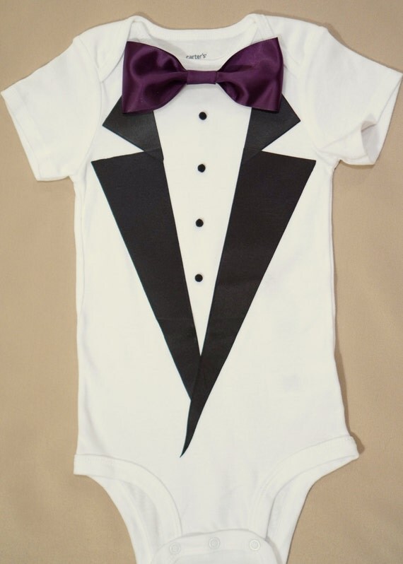 Baby Tuxedo onesie wedding baby baby shower gift by JoysLilTuxes