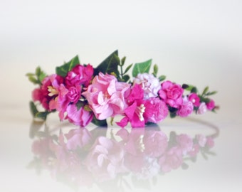 flower flower pink halifax wedding pink pink flower diy flower  crown craft kit crown   crowns