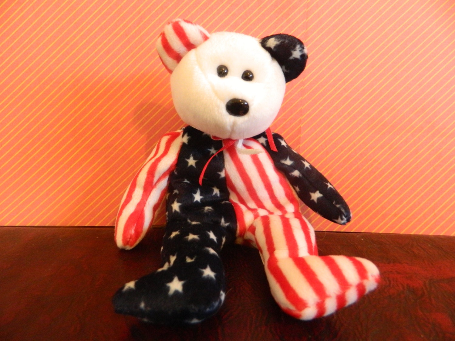 red white and blue beanie baby worth