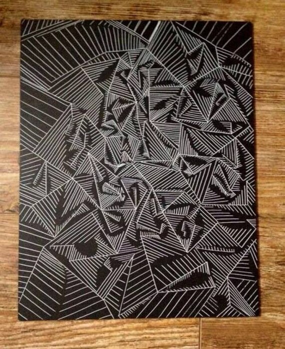 scratch board/ Abstract by StephenFerrisArtwork on Etsy