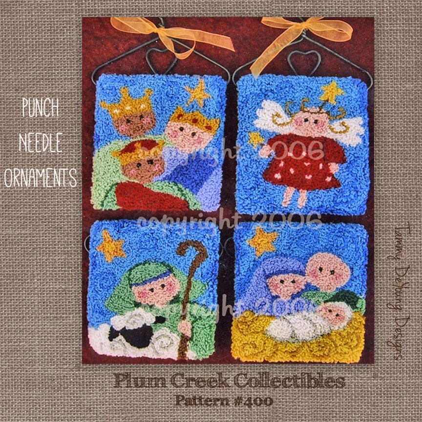 nativity christmas ornaments punch needle pattern embroidery nativity christmas ornaments punch needle pattern embroidery