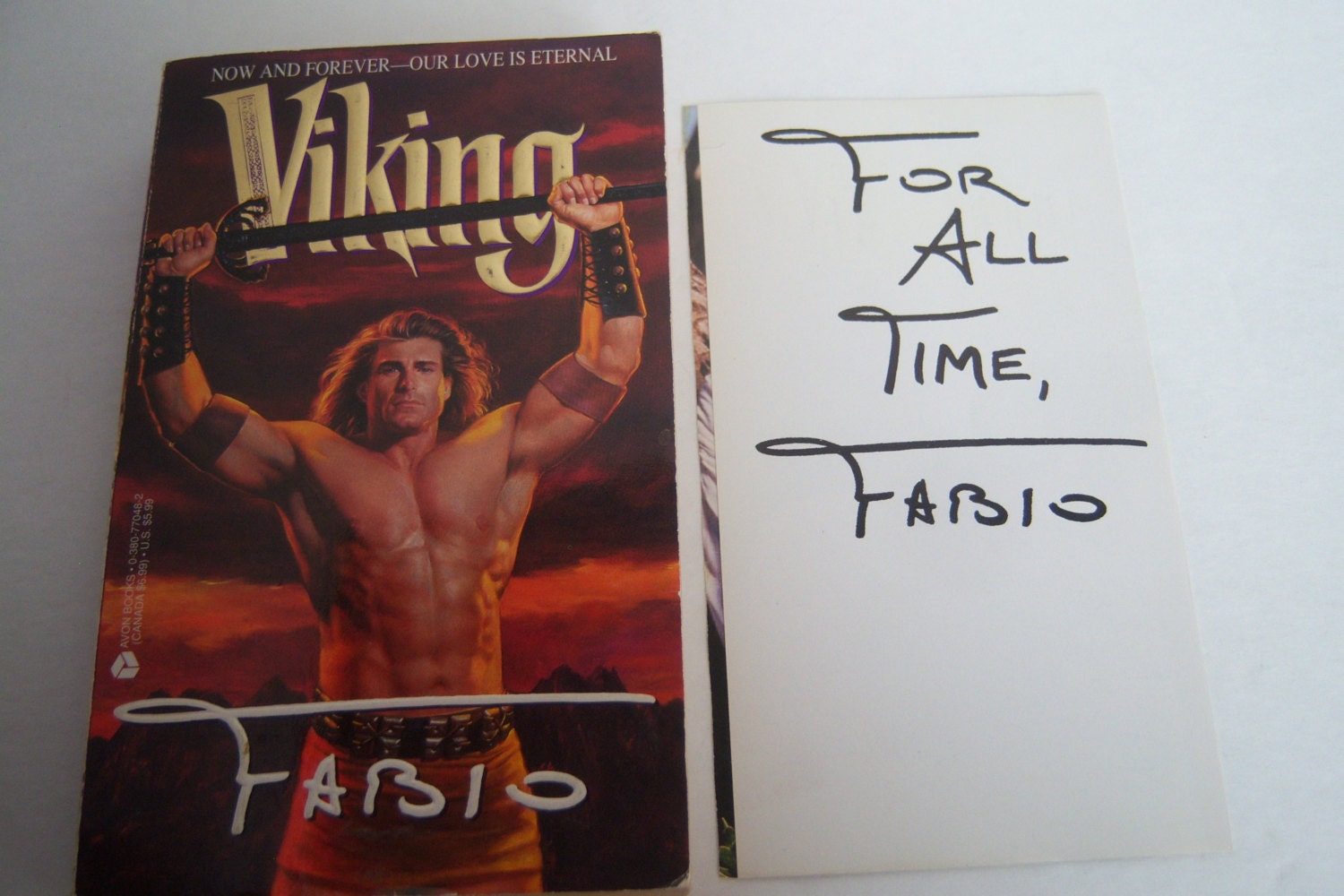 Signed Fabio Romance Novel Romance Book Fabio Signature Fabio