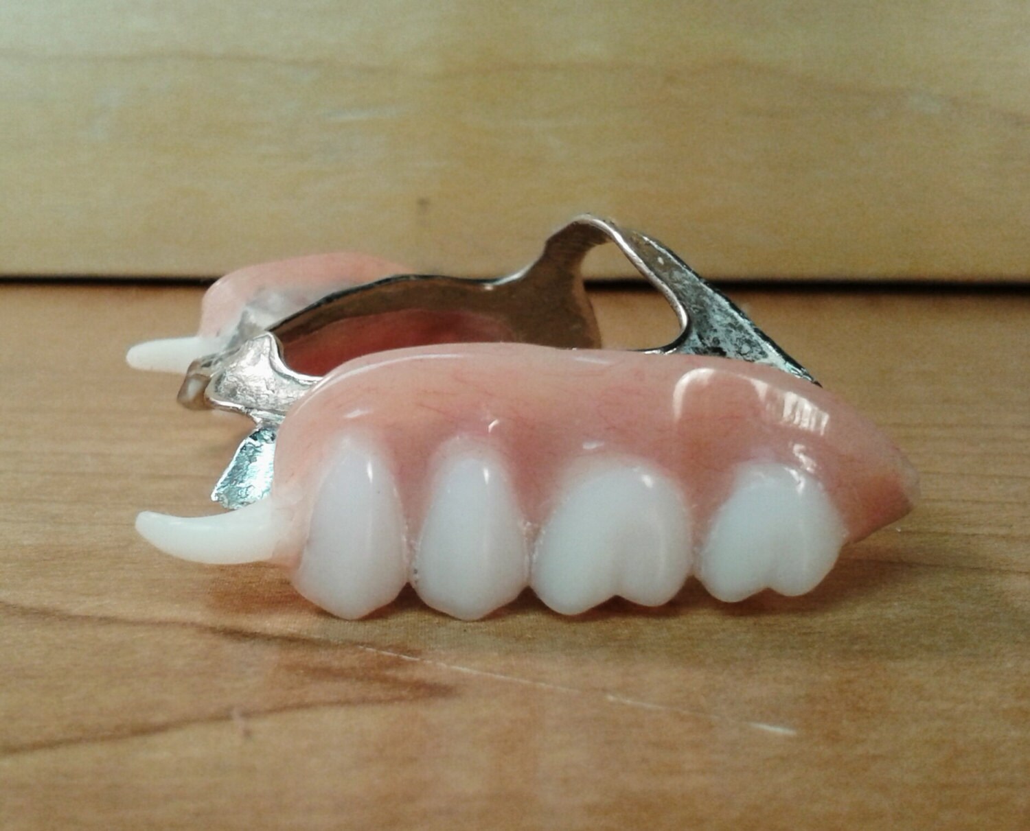 upper metal partial denture with bleach teeth and by denturestore