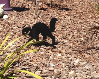 Black Cat, Cat Halloween Decoration, Black Cat Yard Stake