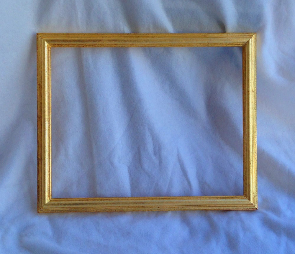 Gold Picture Frame 11x14 Large Hand Made Distressed Gold