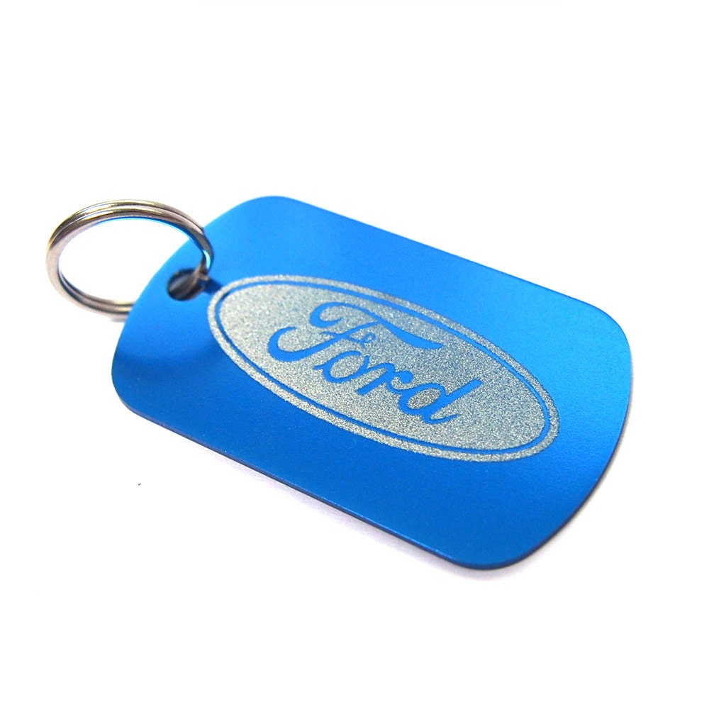 Ford Personalized Car Keychain Front side Ford by SimplyEngrave