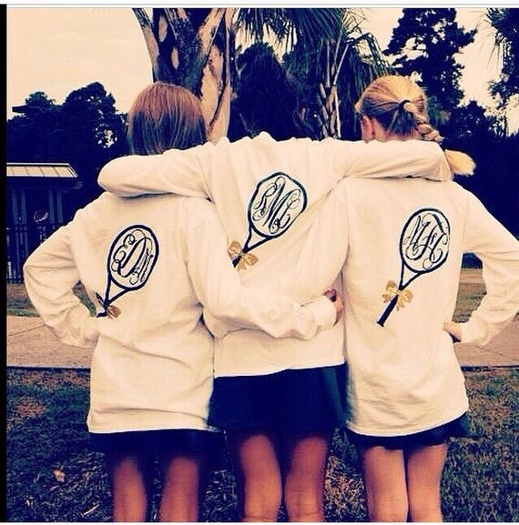 Monogrammed Tennis Long Sleeve Tee