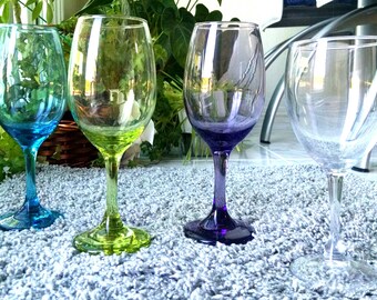 Reserved*** Custom Hand-Painted Wine Glasses