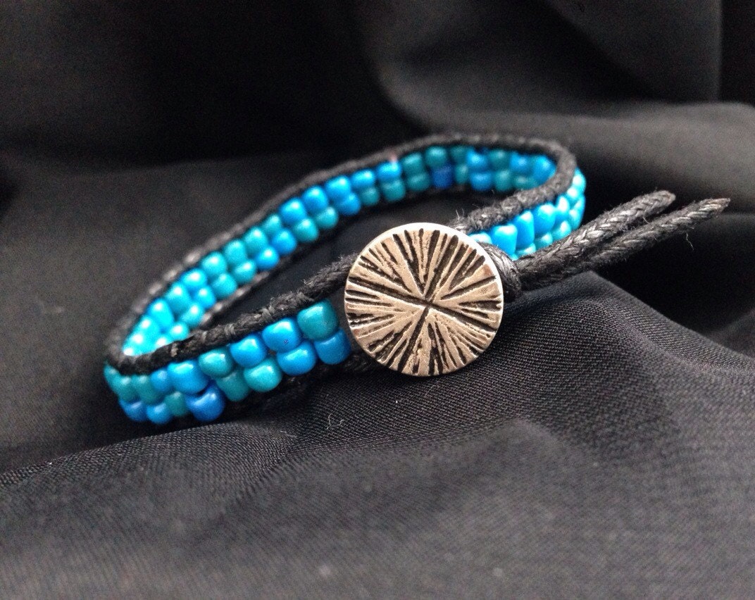 Boho bracelet Bohemian Bracelet Wax cord bracelet Wrap by