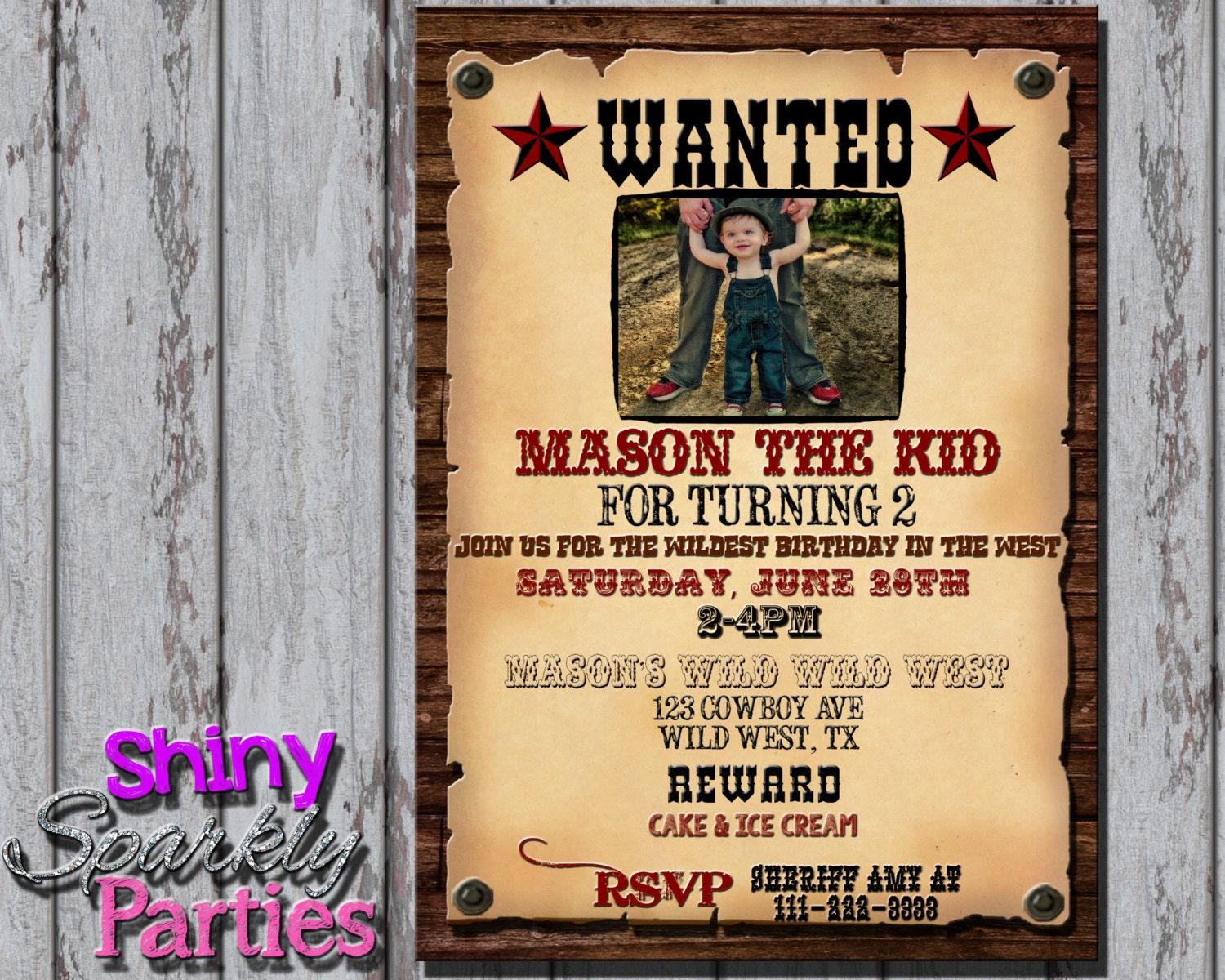 Cowgirl Wanted Invitations 2