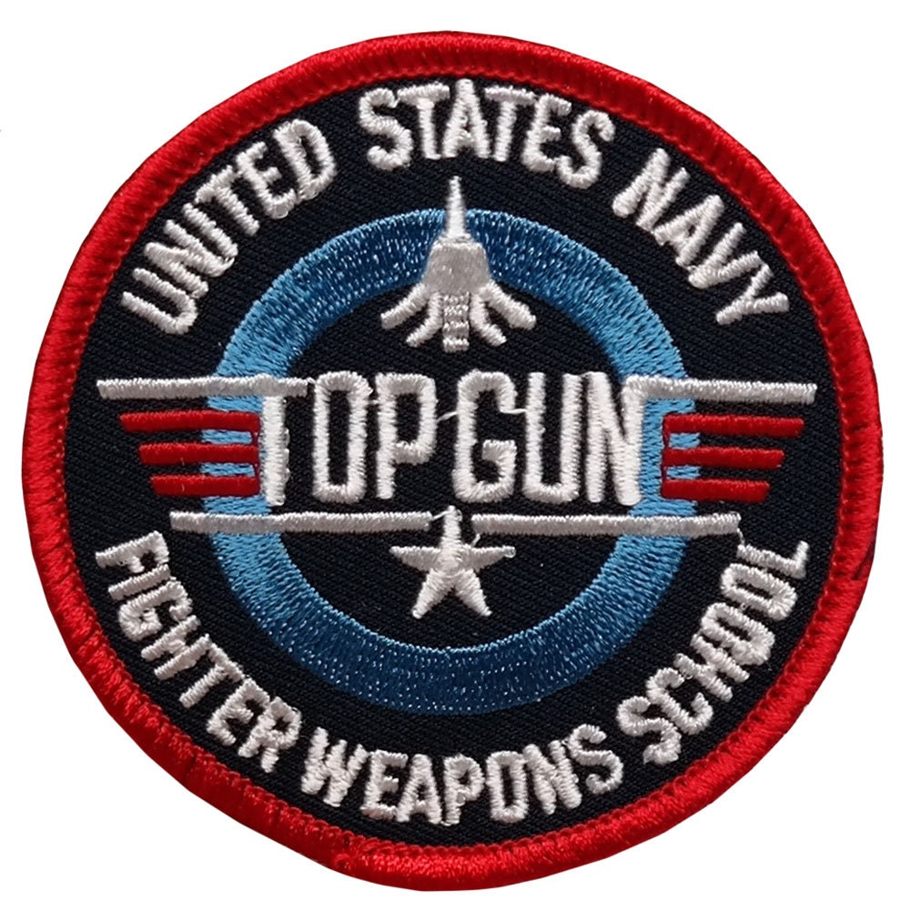 Top Gun US Navy Embroidered Iron On Round Patch Emblem 2