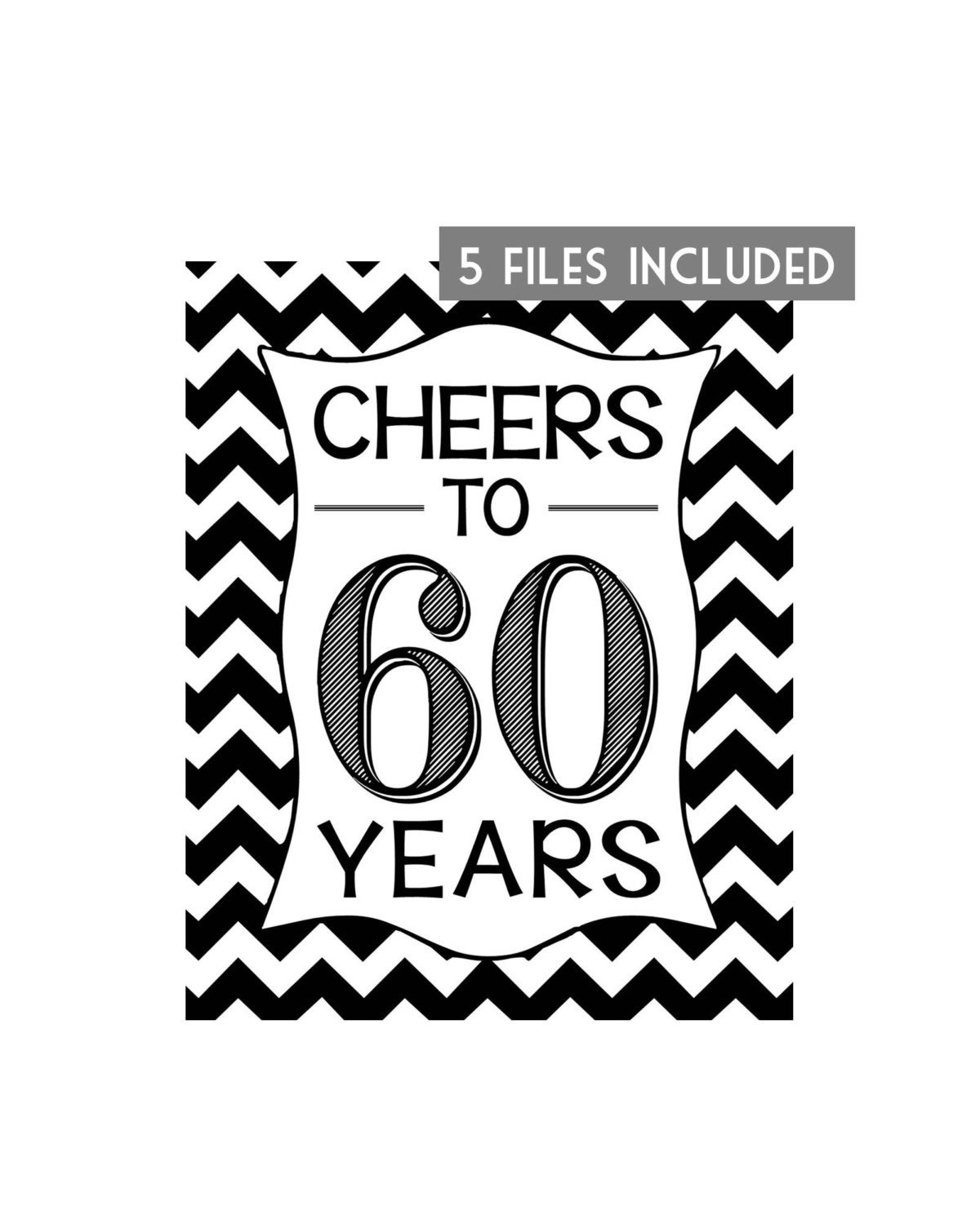 Cheers to 60 Years 60th Birthday 60th Birthday Party