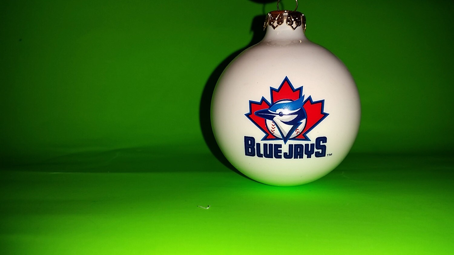 Vintage Toronto Blue Jays 90s Glass Ball Christmas Ornament