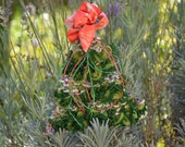 Christmas tree decoration made with recycled paper and yarn cm 18