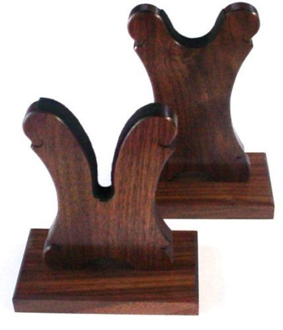 Walnut Wooden Gun Rack Stand Table Top Mantel by GunRacksForLess