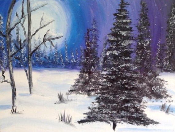 Ãhnliche artikel wie winter malen winter kunst winter dekor ...