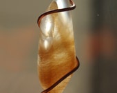 moonstone and copper pendant
