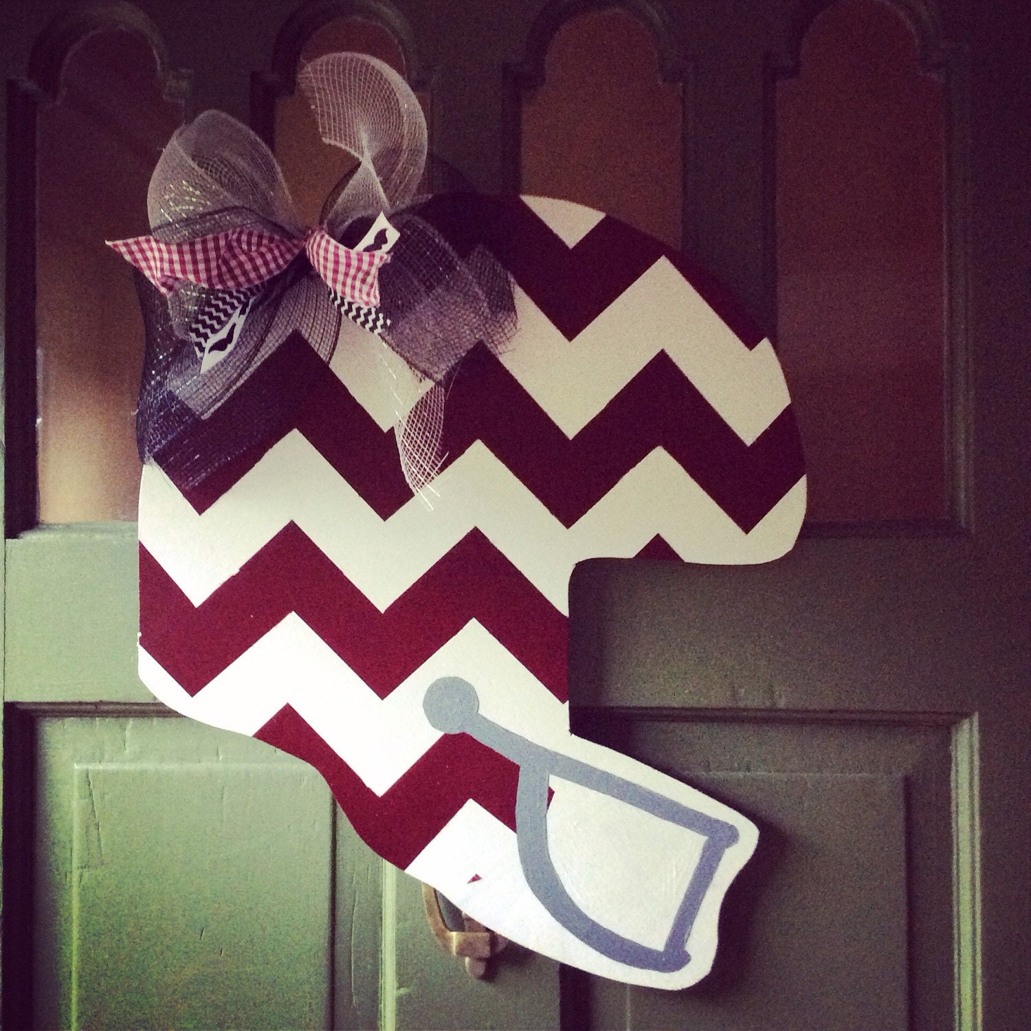 Football Helmet Door Hanger by TheeAlleyKat on Etsy