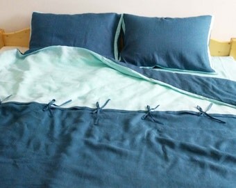 Linen Duvet Cover - Handmade linen duvet cover - Custom color