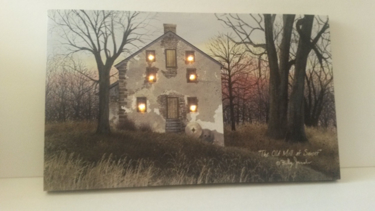 Billy Jacobs The Old Mill At Sunset LED Canvas