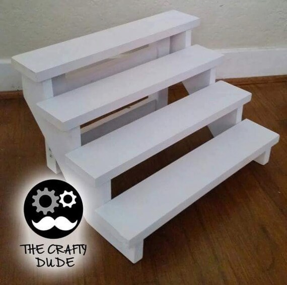 white wooden stair cupcake stand for capacity of by woodlandstore