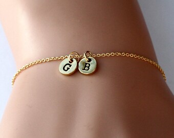 Personalized initial bracelet jewelry, Monogram bracelet, Custom Initial bracelet ,best friends, valentines day gift, family gift