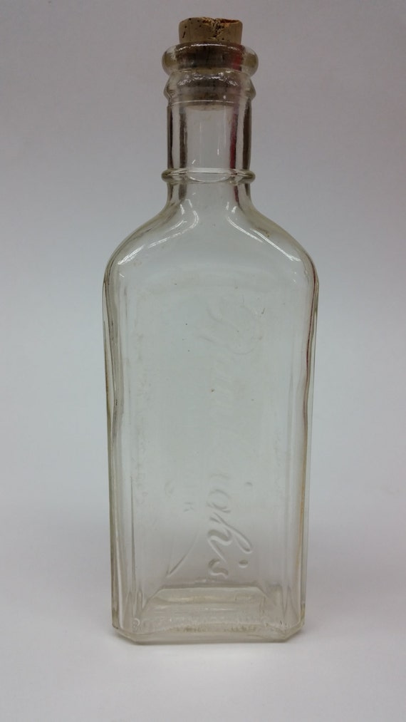 Vintage Rawleigh's Glass Bottle with Cork by SilverHillTreasure