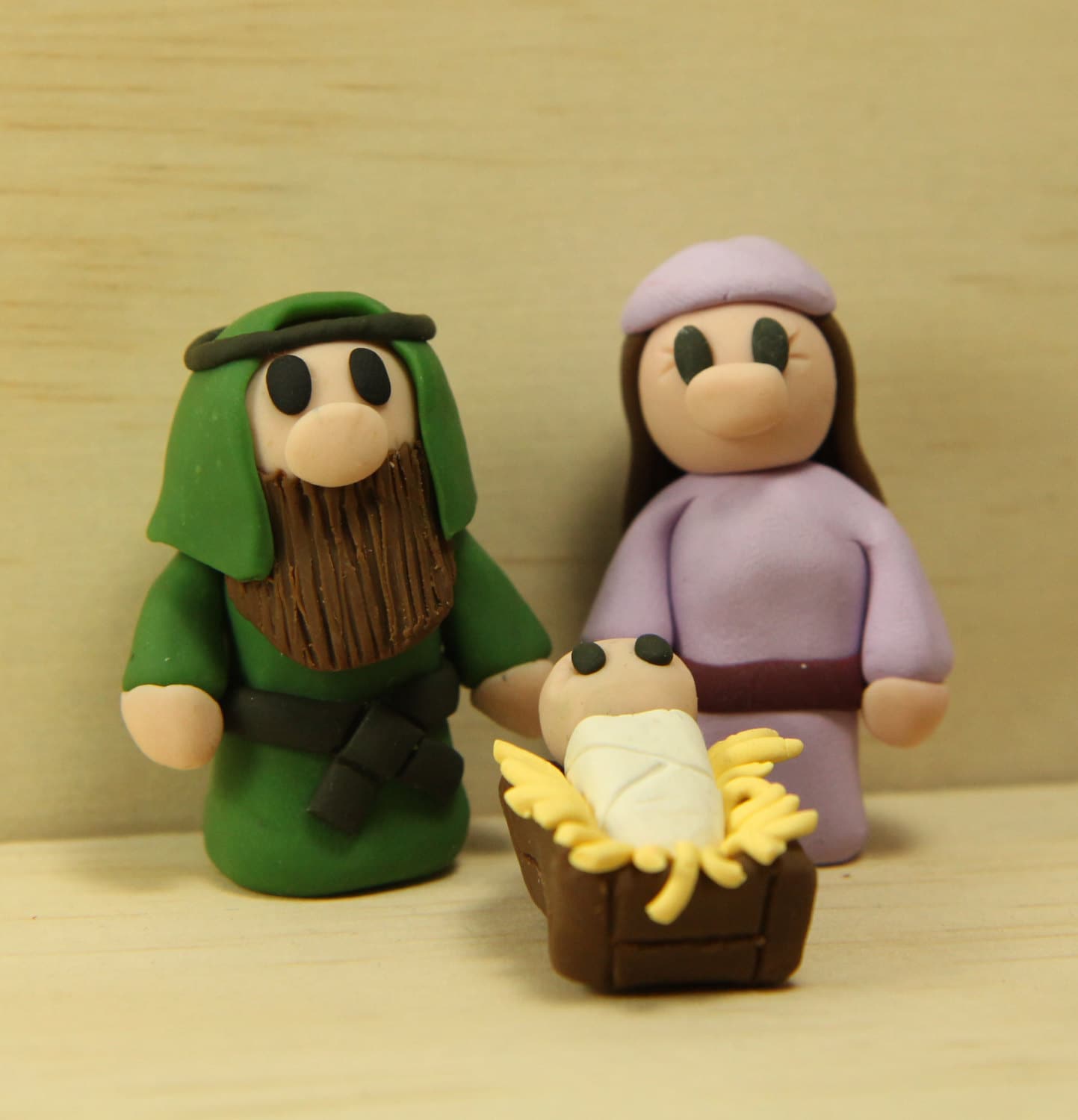 Polymer Clay Nativity Set Trio