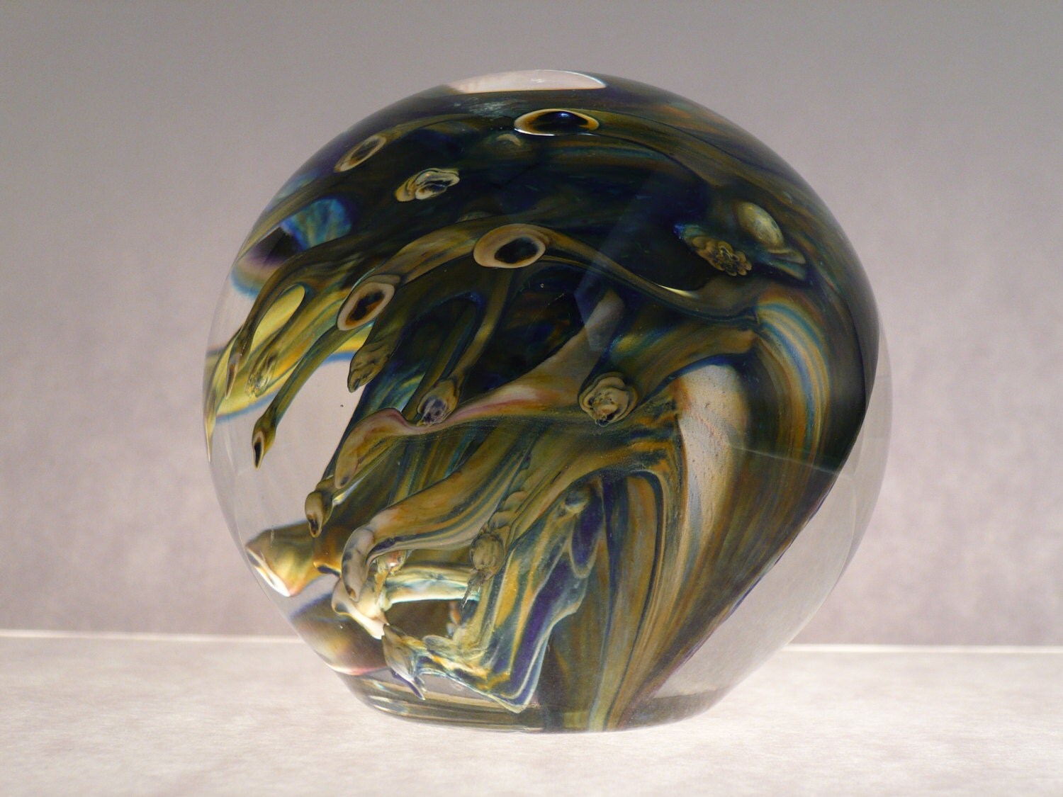 Hand Blown Glass Paperweight by Mark Wagar Glass